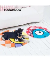 Touchdog Cartoon Monster Rounded Cat and Dog Mat