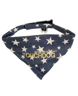 Touchdog 'Bad-to-the-Bone' Star Patterned Fashionable Stay-put Bandana Medium