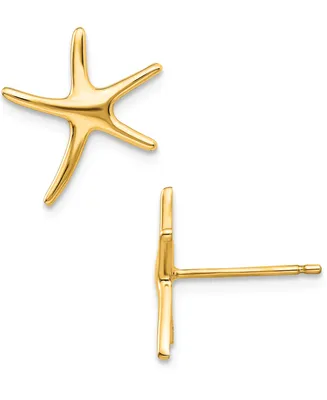 Starfish Stud Earrings in 14k Gold
