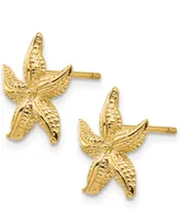 Starfish Stud Earrings in 14k Yellow Gold