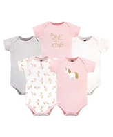 Hudson Baby Baby Girls Hudson Cotton Bodysuits 5pk