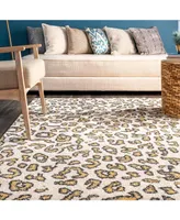 nuLoom Leopard RZBD61B Beige 5' x 7'5" Area Rug