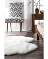 nuLoom Tianna HJFL03A White 3'6" x 6' Area Rug