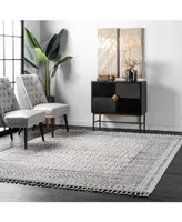 nuLoom Claudia STGL03A Gray/Multi 2' x 4' Area Rug