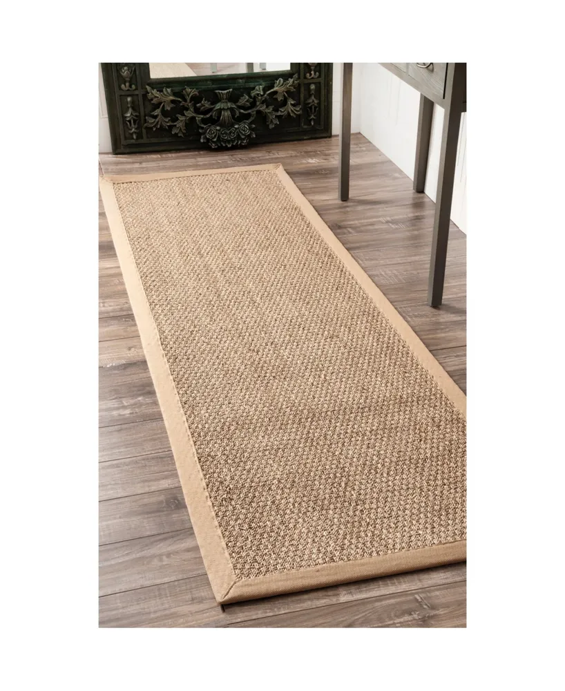 nuLoom Elijah BHSG01A Beige 2'6" x 10' Runner Rug