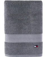 Tommy Hilfiger Modern American Solid Cotton Bath Towel, 30" x 54"