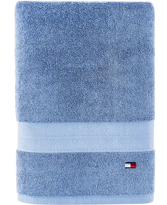 Tommy Hilfiger Modern American Solid Cotton Bath Towel, 30" x 54"
