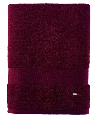 Tommy Hilfiger Modern American Solid Cotton Bath Towel, 30" x 54"