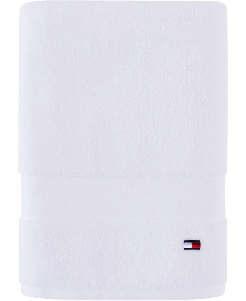 Tommy Hilfiger Modern American Solid Cotton Bath Towel, 30" x 54"