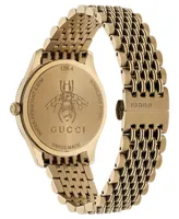 Gucci G-Timeless Gold Pvd Stainless Steel Bracelet Watch 36mm