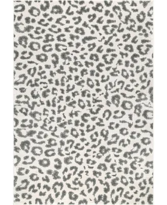 nuLoom Leopard RZBD61A Gray 4' x 6' Area Rug