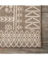 nuLoom Kandace OWDN24D Beige 5'3" x 7'6" Outdoor Area Rug