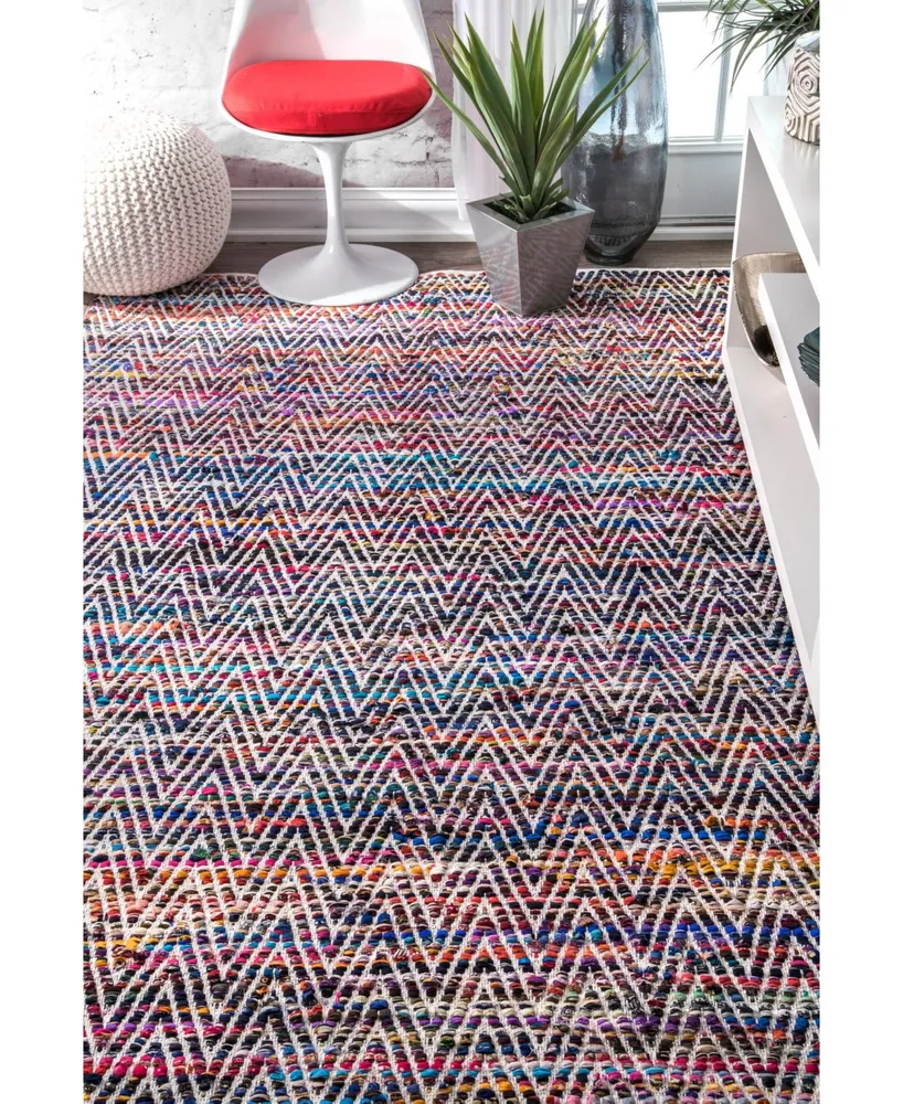 nuLoom Rochell VIAG01B Indigo 5' x 8' Area Rug