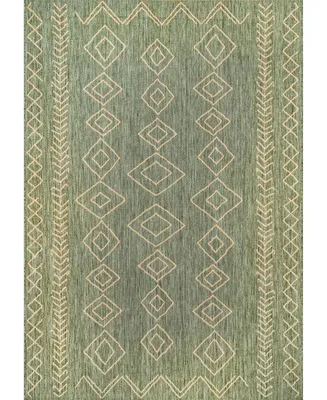 nuLoom Serna OWDN23E Sage 6'3" x 9' Outdoor Area Rug