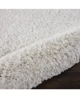 Nourison Home Luxe Shag LXS01 Silver 8'2" x 10' Area Rug