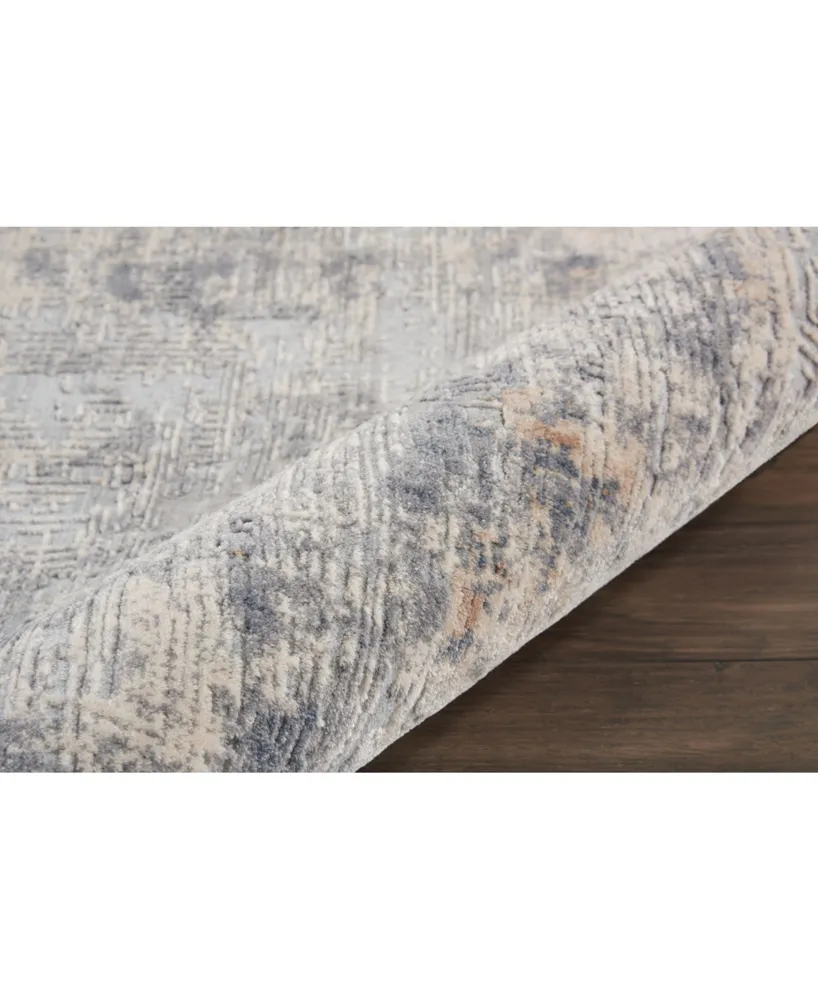 Nourison Home Rustic Textures RUS01 Gray and Beige 7'10" x 10'6" Area Rug