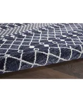 Nourison Home Palermo PMR03 Navy and Gray 5'3" x 7'3" Area Rug