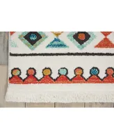 Nourison Home Navajo NAV06 White 5'3" x 7'6" Area Rug