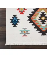 Nourison Home Navajo NAV07 White 3'11" x 6'2" Area Rug