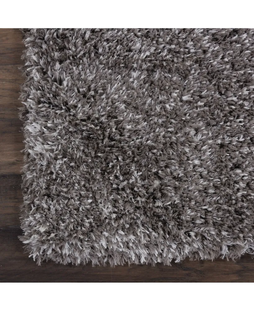 Nourison Home Luxe Shag LXS01 Charcoal 4' x 6' Area Rug