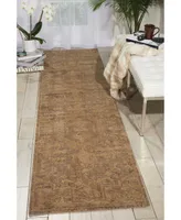 Nourison Home Silken Allure SLK15 Taupe 2'5" x 10' Runner Rug