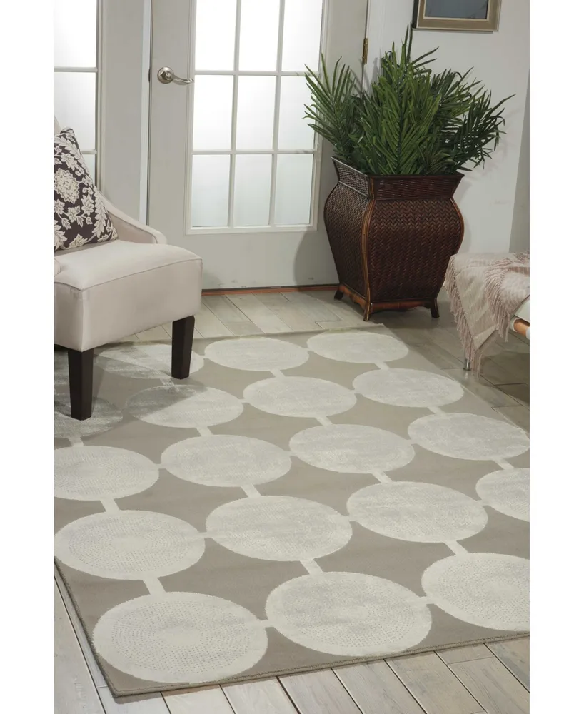 Nourison Home Luminance LUM02 Silver 3'5" x 5'5" Area Rug