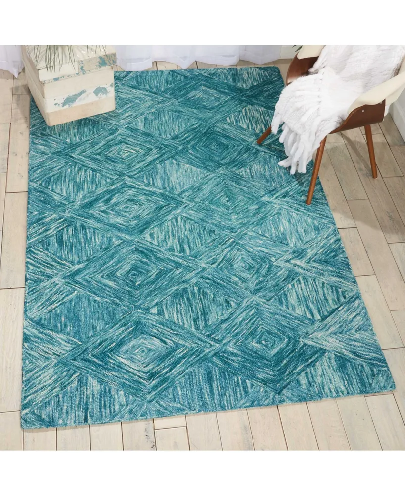 Nourison Home Interlock LNK01 Aquamarine 5' x 7'6" Area Rug