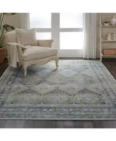 Nourison Home Ankara Global ANR07 Blue and Green 7'10" x 9'10" Area Rug