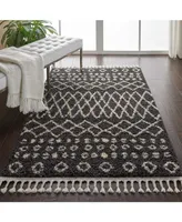 Closeout! Nourison Home Moroccan Shag MRS02 Charcoal 3'11" x 6'7" Area Rug