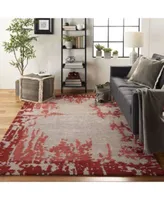 Nourison Home Symmetry Smm02 Beige Red Rug