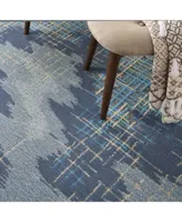 Nourison Home Symmetry Smm08 Blue Beige Rug