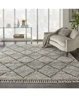 Nourison Home Oslo Shag OSL01 Silver 7'10" x 10'6" Area Rug