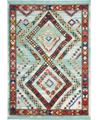 Nourison Home Navajo NAV02 Aqua 7'10" x 10'9" Area Rug