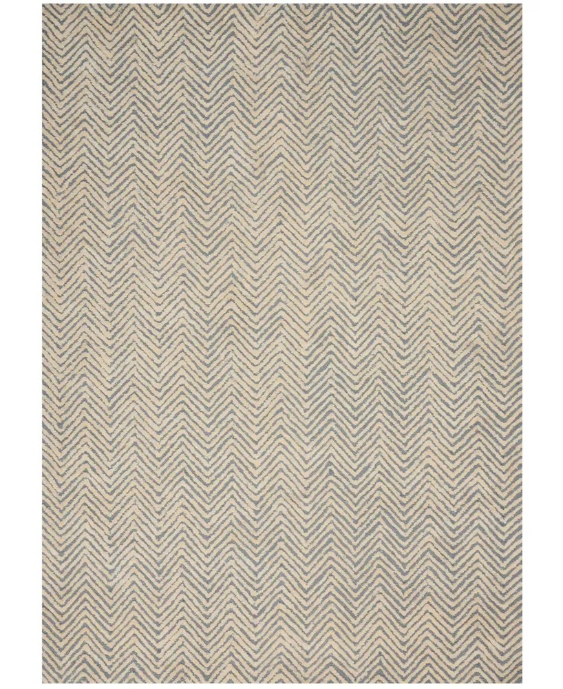 Nourison Home Deco Mod DEC03 Mist and Ivory 3'9" x 5'9" Area Rug