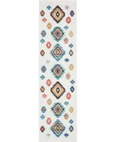 Nourison Home Navajo NAV07 White 2'2" x 7'9" Runner Rug