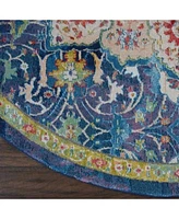 Nourison Home Ankara Global Anr03 Blue Rug