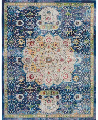 Nourison Home Ankara Global ANR03 Blue 7'10" x 9'10" Area Rug