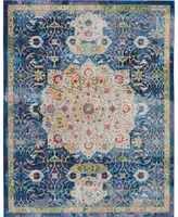 Nourison Home Ankara Global ANR03 Blue 7'10" x 9'10" Area Rug