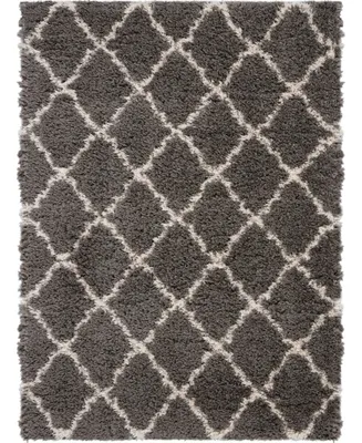 Nourison Home Luxe Shag LXS02 Charcoal 5' x 7' Area Rug