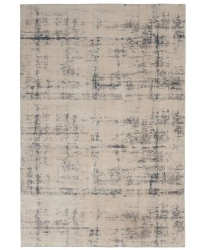 Nourison Home Rustic Textures Rus06 Ivory Blue Rug