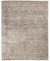 Nourison Home Lucent LCN07 Silver and Red 7'9" x 9'9" Area Rug