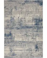 Nourison Home Rustic Textures Rus10 Ivory Blue Rug