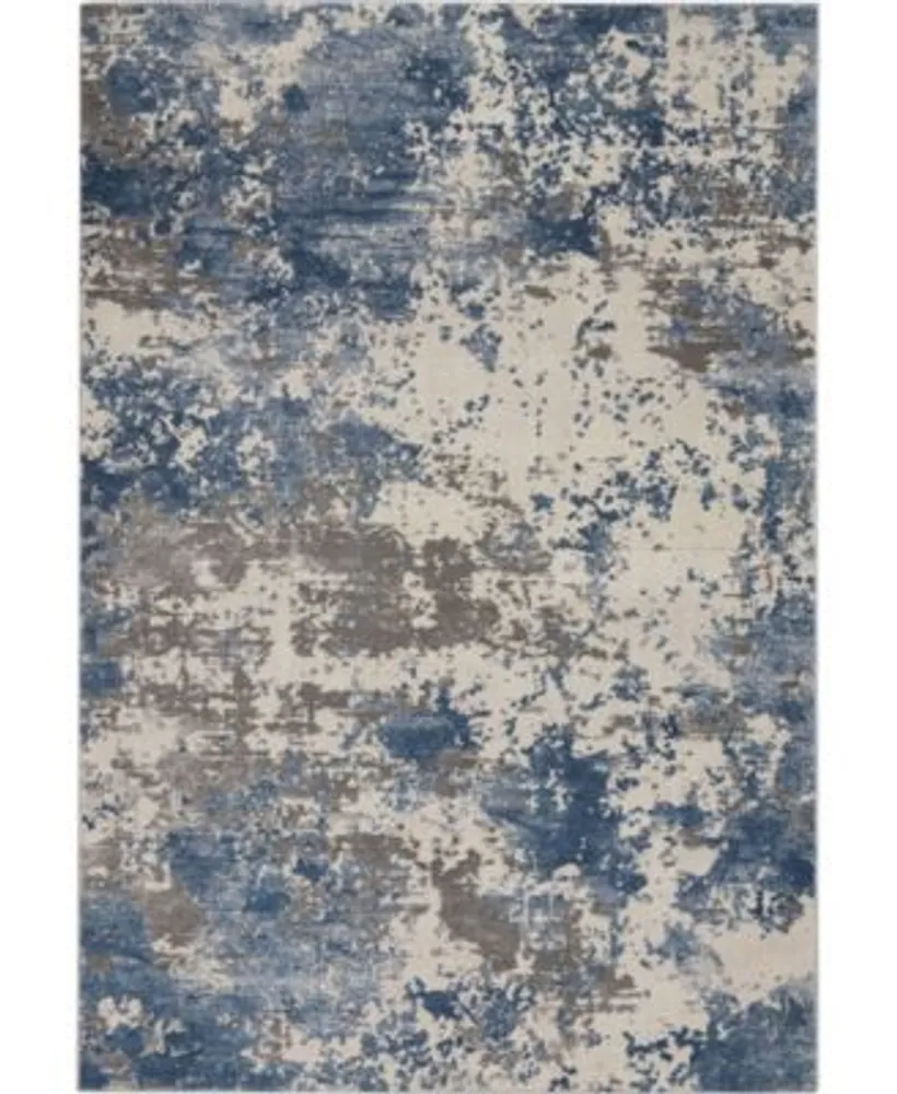 Nourison Home Rustic Textures Rus08 Gray Blue Rug