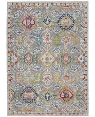 Nourison Home Ankara Global ANR12 Gray and Multi 5'3" x 7'6" Area Rug