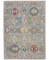 Nourison Home Ankara Global ANR12 Gray and Multi 5'3" x 7'6" Area Rug