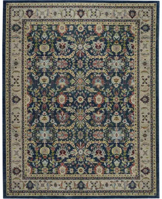 Nourison Home Ankara Global ANR13 Navy and Multi 8'10" x 11'10" Area Rug