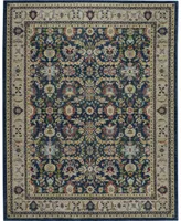 Nourison Home Ankara Global ANR13 Navy and Multi 8'10" x 11'10" Area Rug