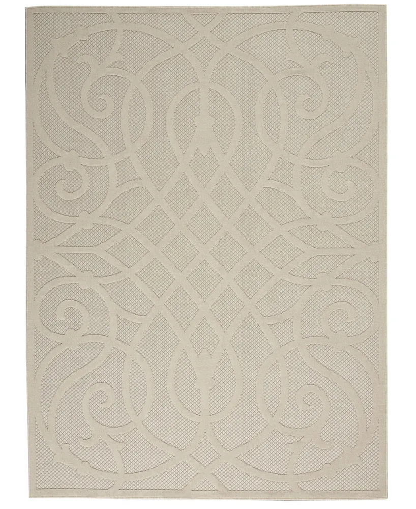 Nourison Home Cozumel CZM04 Cream 4' x 6' Outdoor Area Rug