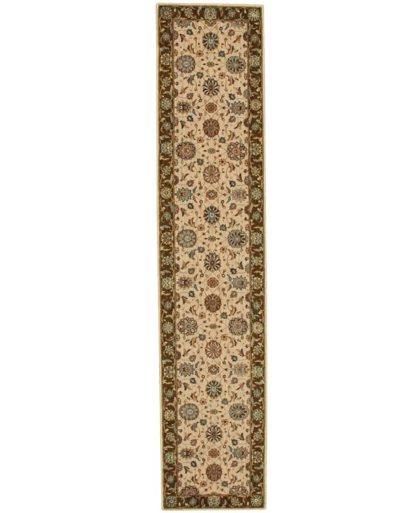 Nourison Home Living Treasures LI05 Beige 2'6" x 12' Runner Rug