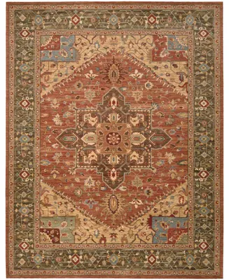 Nourison Home Living Treasures LI01 Rust 7'6" x 9'6" Area Rug